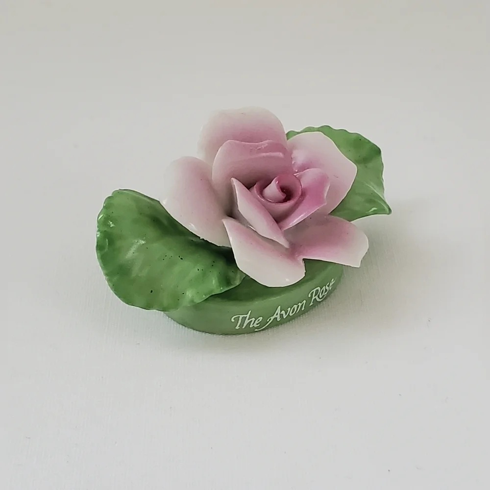 Vintage 1980's Avon Small Treasures Mini Pink Rose